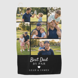 Serviette De Golf Meilleur Papa par Par Grille de Photos Cadeau Pour
