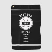 Serviette De Golf Meilleur Papa Par Par Moderne Golf Lover Black Pro (Devant)