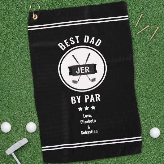 Serviette De Golf Meilleur Papa Par Par Moderne Golf Lover Black Pro