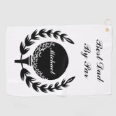 Serviette De Golf Meilleur Papa Par Par Nom Personnalisé Classic (Horizontal)