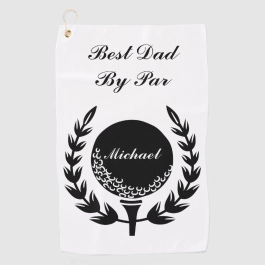 Serviette De Golf Meilleur Papa Par Par Nom Personnalisé Classic (Devant)