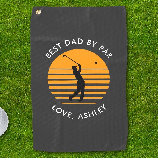 Serviette De Golf Meilleur Papa Par Par Nom Personnalisé Texte Perso