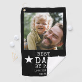 Serviette De Golf Meilleur papa par Par Nom Photo Noir et Blanc   (En situation)