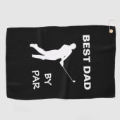 Serviette De Golf Meilleur papa Par Par Par Golf Daddy Golfer Pun Fê (Horizontal)