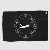 Serviette De Golf Meilleur Papa Par Par Parfait Personnalisé Nom Gol (Horizontal)