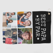Serviette De Golf Meilleur Papa Par Par Photo Collage (Horizontal)