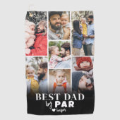 Serviette De Golf Meilleur Papa Par Par Photo Collage (Devant)