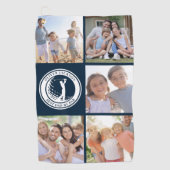 Serviette De Golf Meilleur papa par Par Photo Collage Monogramme (Devant)