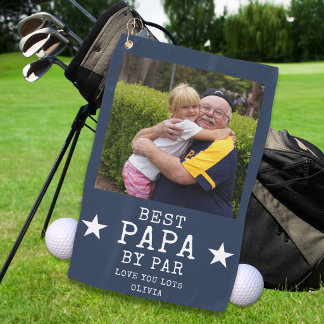 Serviette De Golf Meilleur Papa par Par Photo de Grand-Père Personna