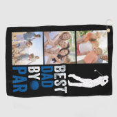 Serviette De Golf Meilleur papa Par Par Photo Fête des pères (Horizontal)
