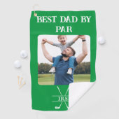 Serviette De Golf Meilleur papa par Par Photo Initiales Cadeau pour (En situation)