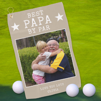 Serviette De Golf Meilleur Papa par Par Photo Personnalisé Grand-pèr