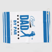 Serviette De Golf Meilleur papa par PAR Police Rétro (Horizontal)