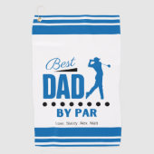Serviette De Golf Meilleur papa par PAR Police Rétro (Devant)