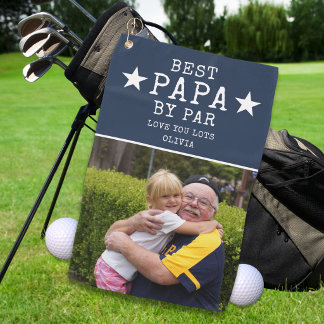 Serviette De Golf Meilleur Papa par Par Une Photo Cadeau Personnalis
