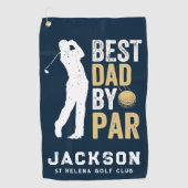 Serviette De Golf Meilleur papa par photo (Devant)
