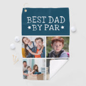 Serviette De Golf Meilleur Papa Par Photo Collage Golf Towne (En situation)