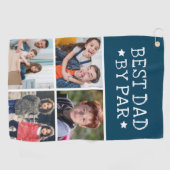 Serviette De Golf Meilleur Papa Par Photo Collage Golf Towne (Horizontal)