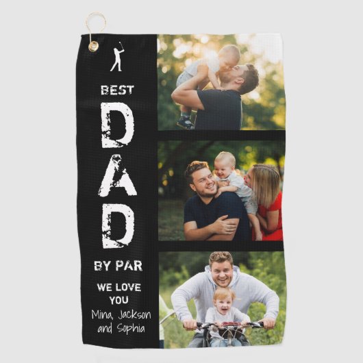 Serviette De Golf Meilleur Papa Par Photo Cool Golfer Fête des pères (Devant)