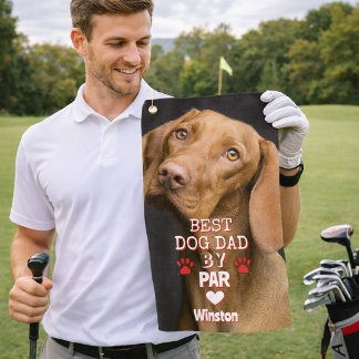 Serviette De Golf Meilleur Papa Par Photo de Chien