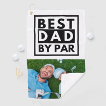 Meilleur Papa Par Photo Golf Serviette