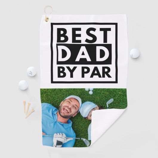 Serviette De Golf Meilleur Papa Par Photo Golf Serviette (En situation)