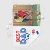 Serviette De Golf Meilleur Papa Par Photo Golf Serviette (En situation)