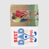 Serviette De Golf Meilleur Papa Par Photo Golf Serviette (Devant)