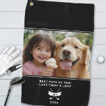 Serviette De Golf Meilleur Papa Par Photo Personnalisé Funny Golfer<br><div class="desc">Découvrez l'accessoire de golf personnalisé ultime pour le père spécial ou grand-père appelé "Papa" ! Notre serviette de golf élégante et personnalisable est conçue pour ajouter une touche élégante à l'équipement de n'importe quel golfeur. Doté d'un arrière - plan noir classique, la serviette peut être personnalisée pour correspondre à vos...</div>