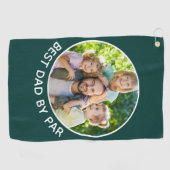 Serviette De Golf Meilleur Papa Par Photo Personnalisée (Horizontal)