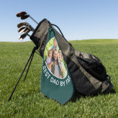 Serviette De Golf Meilleur Papa Par Photo Personnalisée (Vert)