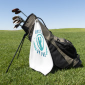 Serviette De Golf Meilleur papa par rapport (Vert)