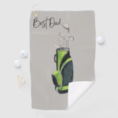 Serviette De Golf Meilleur Papa par Tapis de Golf (En situation)