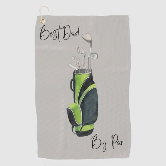 Serviette De Golf Meilleur Papa par Tapis de Golf (Devant)