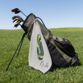 Serviette De Golf Meilleur Papa par Tapis de Golf (Vert)