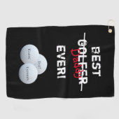 Serviette De Golf Meilleur Papa Pas Golfer Jamais Bonne Fête des pèr (Horizontal)