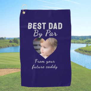 Serviette De Golf Meilleur papa Personnalisé Enfants Photo Bleu Pers