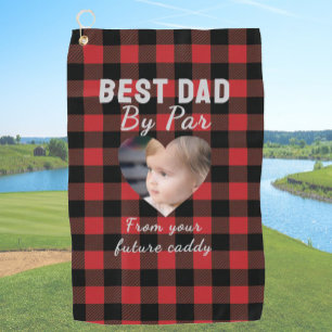 Serviette De Golf Meilleur papa Personnalisé Enfants Photo Red Buffa