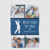 Serviette De Golf Meilleur papa personnalisé par Par Photo Collage (Devant)