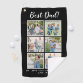 Serviette De Golf Meilleur papa ! Photos Collage noir (En situation)