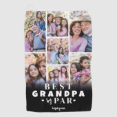 Serviette De Golf Meilleur Papy Collage de Photos (Devant)