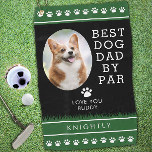 Serviette De Golf MEILLEUR PÈRE DE CHIEN PAR Photo Empreintes de Pat