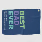 Serviette De Golf Meilleur Père Jamais - Salutation fantasque (Horizontal)