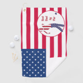 Serviette De Golf Meilleur père par Par| American Flag Golf Player (En situation)