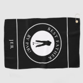 Serviette De Golf Meilleur Père Par Par Golfer Custom Sports Moderne (Horizontal)
