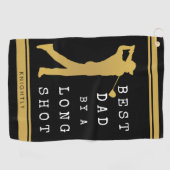 Serviette De Golf MEILLEUR PÈRE PAR UN LONG TIRAGE Personnalisé (Horizontal)