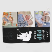 Serviette De Golf Meilleur Pop par Par | Collage photo monogramme (Horizontal)