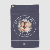 Serviette De Golf Meilleur Pop Pop par Photo Bleue (Devant)