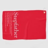 Serviette De Golf Meilleur Stepdad Meilleur Cool Rouge du monde (Horizontal)