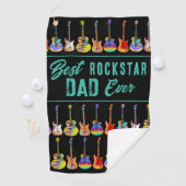 Serviette De Golf Meilleure citation de Rockstar Papa (En situation)